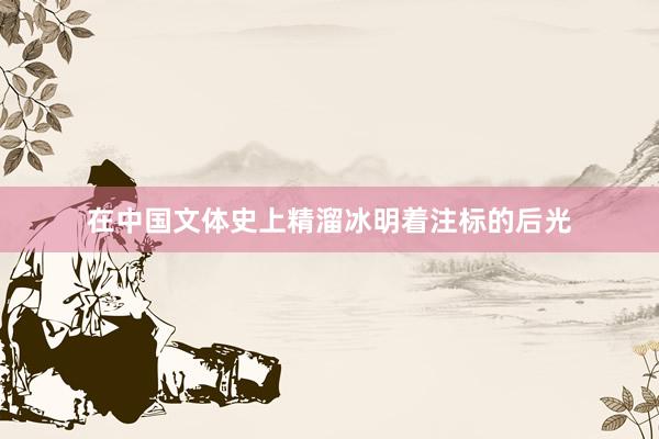 在中国文体史上精溜冰明着注标的后光